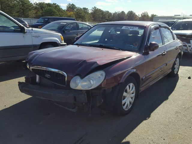 KMHWF25H23A848572 - 2003 HYUNDAI SONATA GL BURGUNDY photo 2