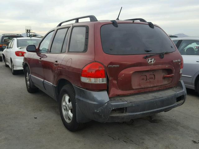 KM8SC13D85U020156 - 2005 HYUNDAI SANTA FE G BURGUNDY photo 3