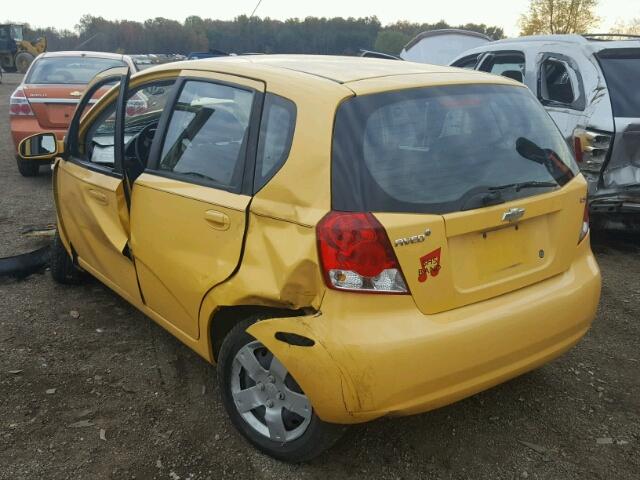 KL1TD66658B166392 - 2008 CHEVROLET AVEO BASE GOLD photo 3