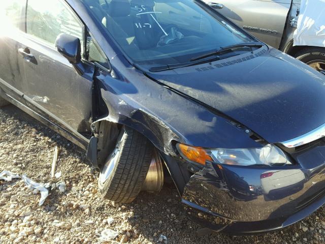 1HGFA16887L091183 - 2007 HONDA CIVIC EX BLUE photo 9