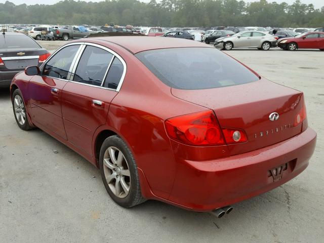 JNKCV51F56M610281 - 2006 INFINITI G35 MAROON photo 3