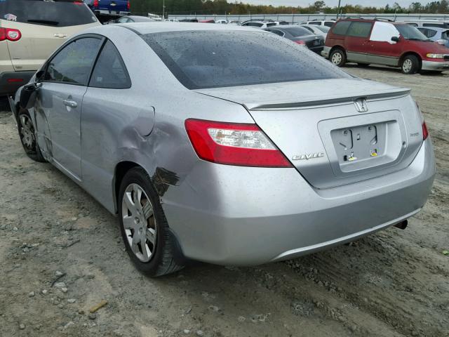 2HGFG12626H537911 - 2006 HONDA CIVIC LX SILVER photo 3