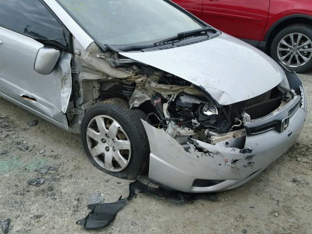 2HGFG12626H537911 - 2006 HONDA CIVIC LX SILVER photo 9