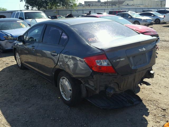 2HGFB2F65CH549481 - 2012 HONDA CIVIC HF CHARCOAL photo 3