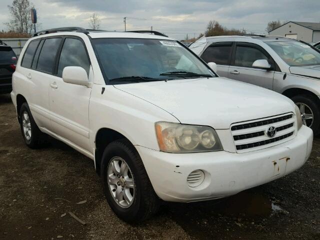 JTEHD21A110004226 - 2001 TOYOTA HIGHLANDER WHITE photo 1