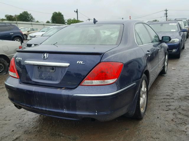 JH4KB16575C000934 - 2005 ACURA RL BLUE photo 4