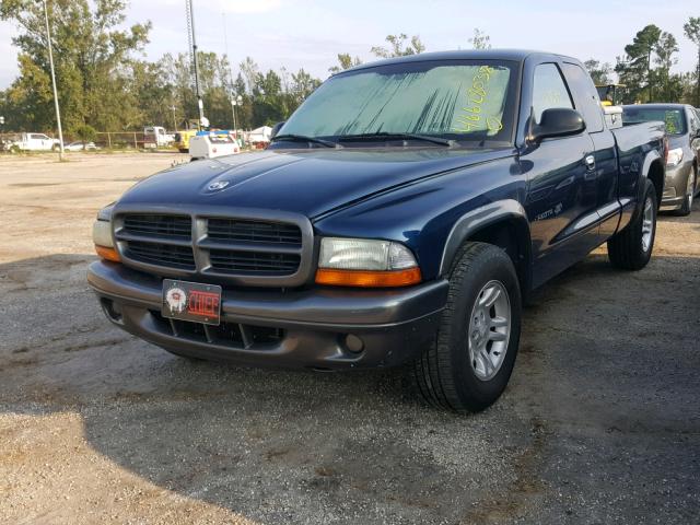 1B7GL12X82S690058 - 2002 DODGE DAKOTA BAS BLUE photo 2