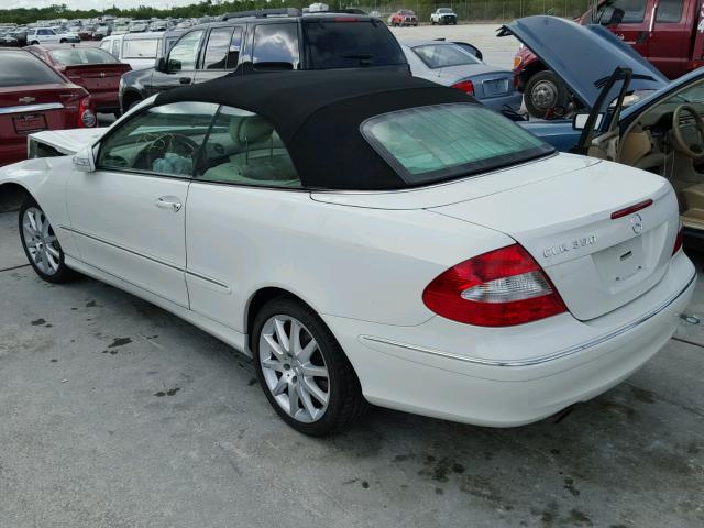 WDBTK56F77T077925 - 2007 MERCEDES-BENZ CLK 350 WHITE photo 3