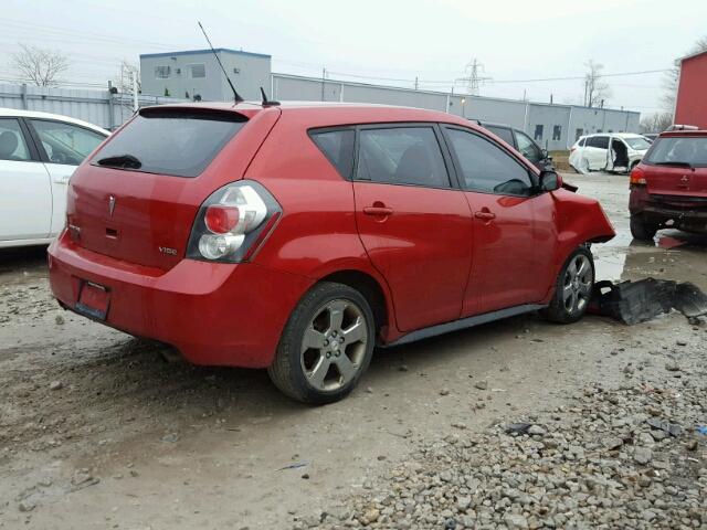 5Y2SP67019Z435471 - 2009 PONTIAC VIBE RED photo 4