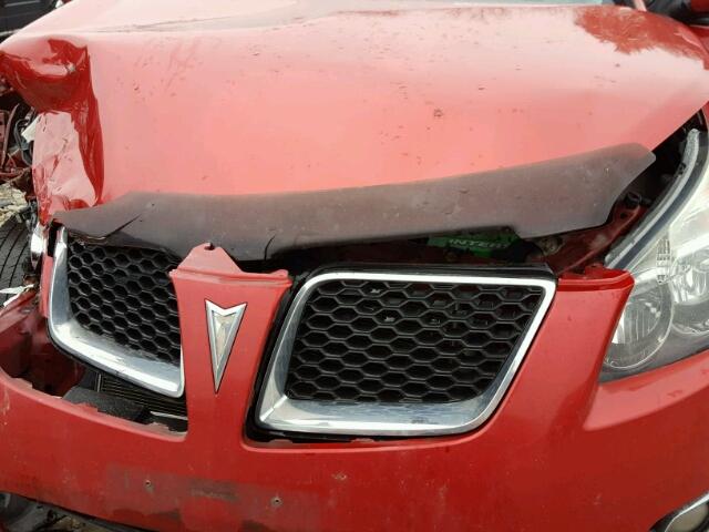 5Y2SP67019Z435471 - 2009 PONTIAC VIBE RED photo 7