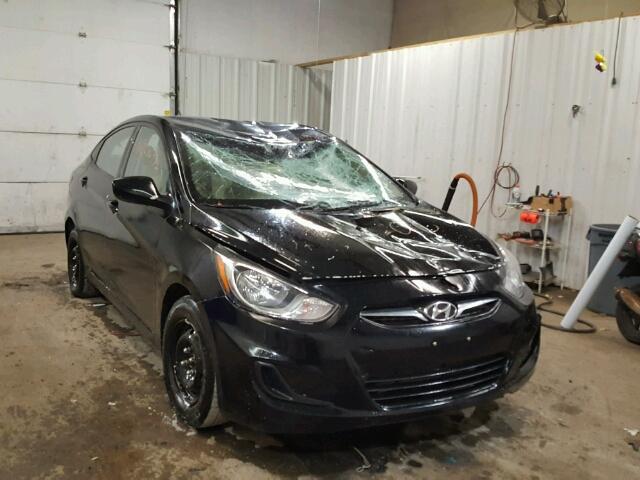 KMHCT4AE1DU376318 - 2013 HYUNDAI ACCENT GLS BLACK photo 1