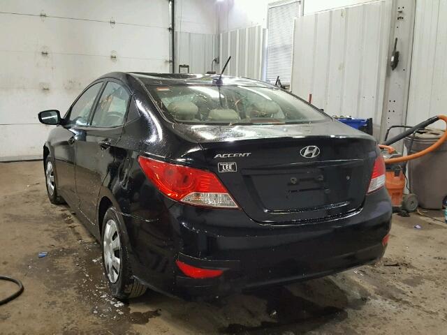 KMHCT4AE1DU376318 - 2013 HYUNDAI ACCENT GLS BLACK photo 3