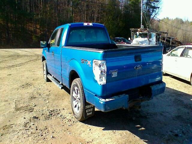 1FTEX1EMXDFB13749 - 2013 FORD F150 SUPER BLUE photo 3