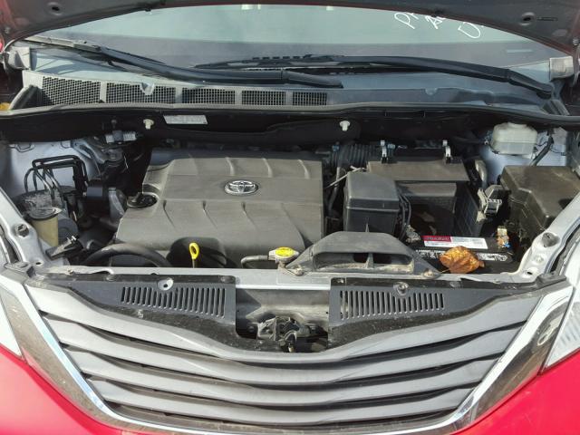 5TDYK3DC9DS324070 - 2013 TOYOTA SIENNA XLE RED photo 7