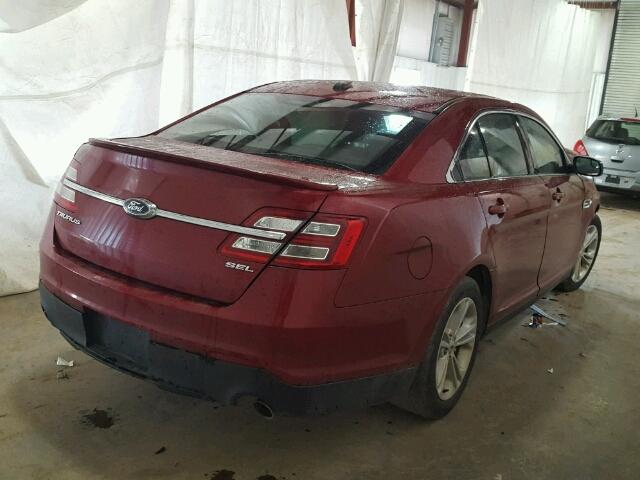 1FAHP2E86EG167590 - 2014 FORD TAURUS SEL RED photo 4