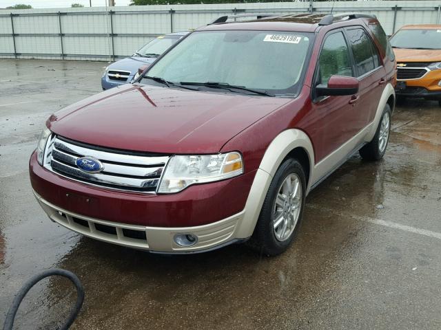 1FMDK07W48GA43776 - 2008 FORD TAURUS X E BURGUNDY photo 2