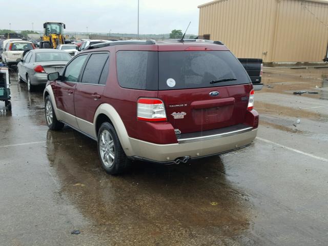 1FMDK07W48GA43776 - 2008 FORD TAURUS X E BURGUNDY photo 3