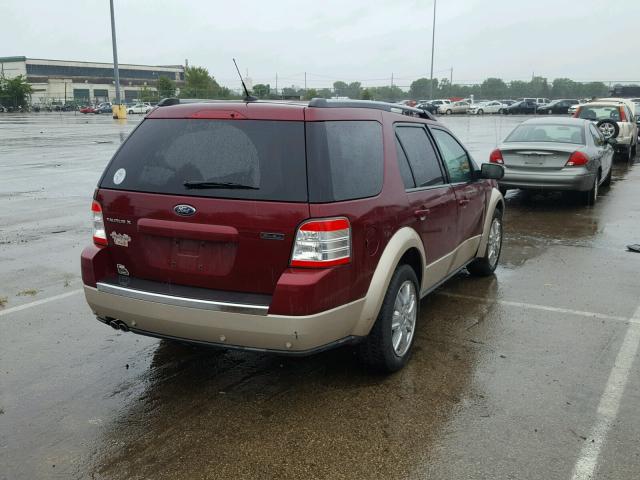 1FMDK07W48GA43776 - 2008 FORD TAURUS X E BURGUNDY photo 4