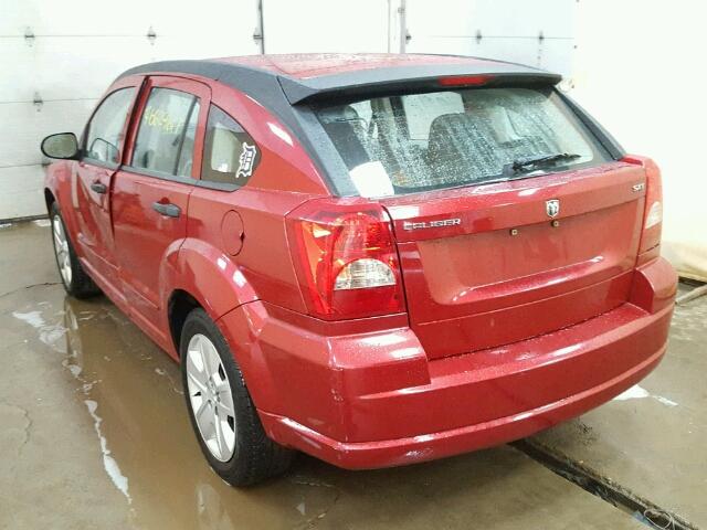 1B3HB48B27D598736 - 2007 DODGE CALIBER RED photo 3