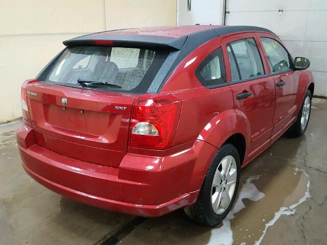 1B3HB48B27D598736 - 2007 DODGE CALIBER RED photo 4