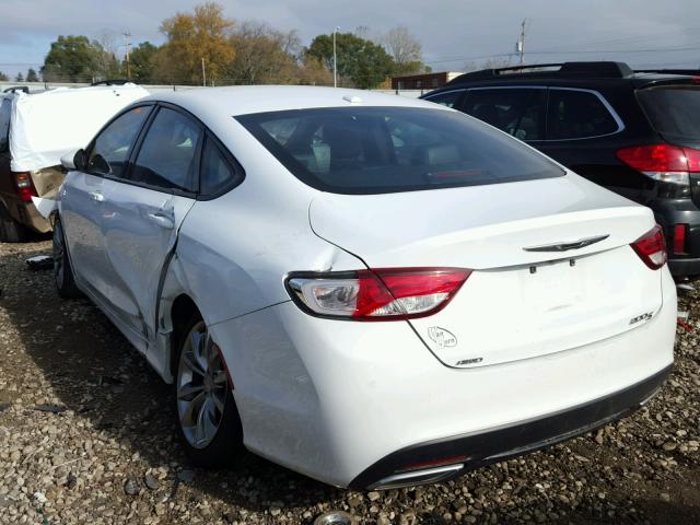 1C3CCCDG8FN541018 - 2015 CHRYSLER 200 S WHITE photo 3