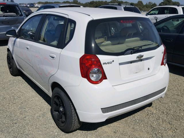 KL1TD6DE6AB098281 - 2010 CHEVROLET AVEO LS WHITE photo 3