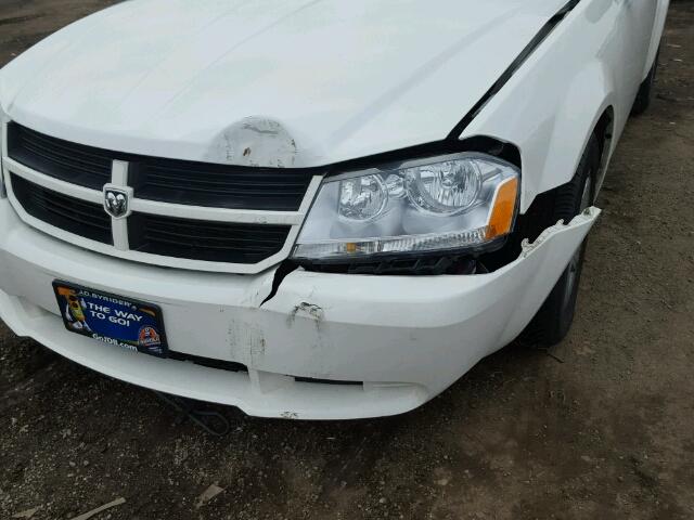 1B3CC4FB5AN218445 - 2010 DODGE AVENGER SX WHITE photo 9