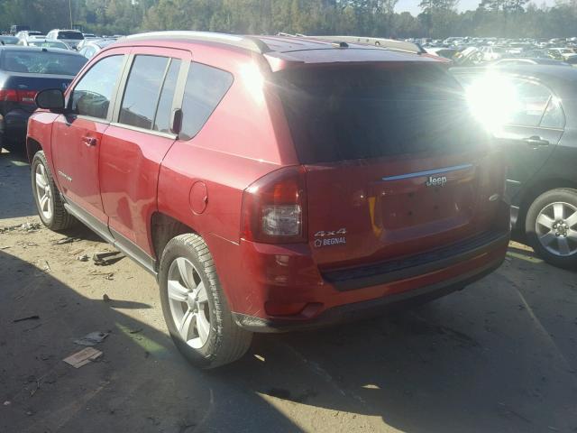 1C4NJDEB0ED622862 - 2014 JEEP COMPASS LA MAROON photo 3