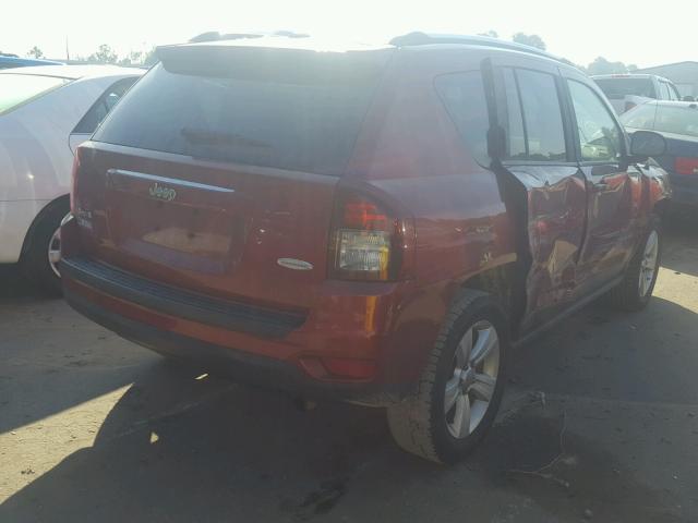 1C4NJDEB0ED622862 - 2014 JEEP COMPASS LA MAROON photo 4