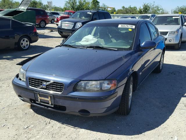 YV1RS61R422175662 - 2002 VOLVO S60 BLUE photo 2