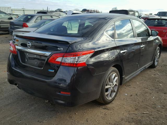 3N1AB7APXDL619249 - 2013 NISSAN SENTRA S BLACK photo 4