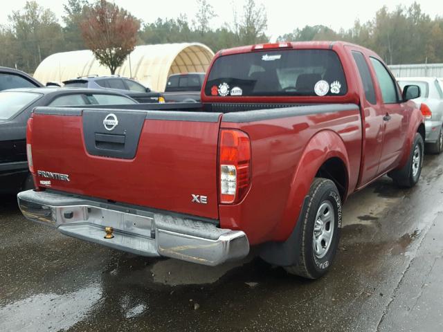 1N6BD06T99C420542 - 2009 NISSAN FRONTIER RED photo 4