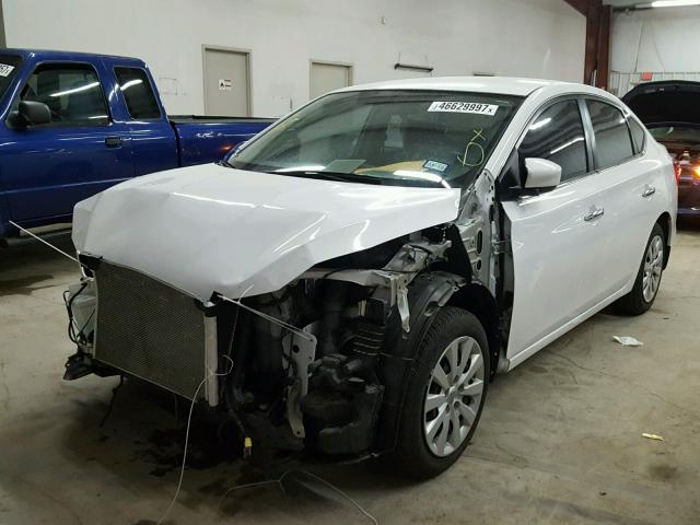 3N1AB7AP1GY330347 - 2016 NISSAN SENTRA S WHITE photo 2