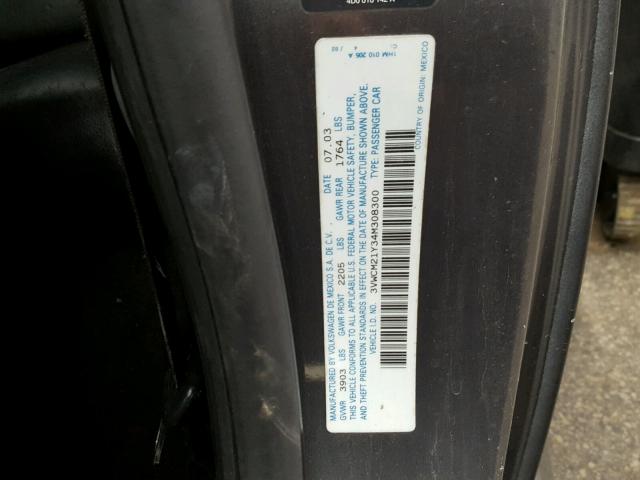 3VWCM21Y34M308300 - 2004 VOLKSWAGEN NEW BEETLE 灰色 照片 10