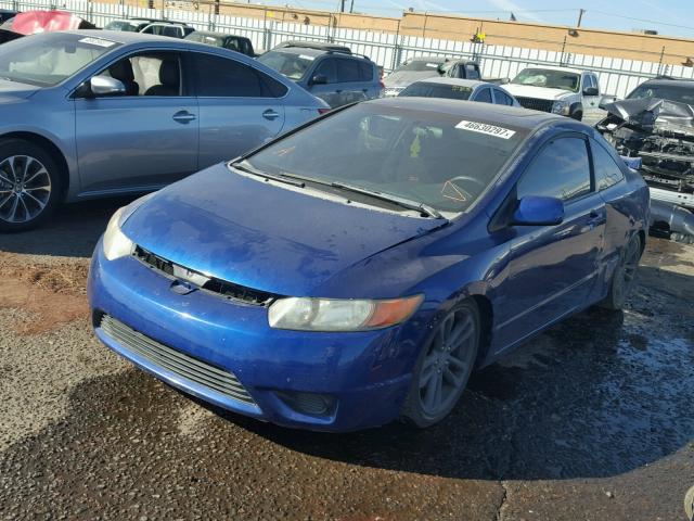 2HGFG21507H709188 - 2007 HONDA CIVIC SI BLUE photo 2