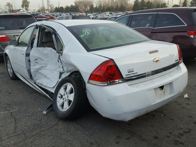 2G1WF5EK2B1110922 - 2011 CHEVROLET IMPALA LS WHITE photo 3