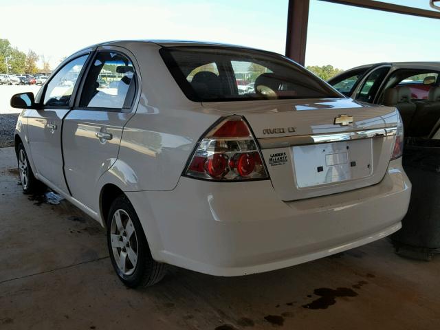 KL1TD56E39B604359 - 2009 CHEVROLET AVEO LS WHITE photo 3