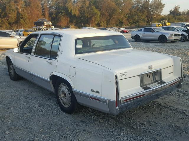 1G6CD53B4N4241414 - 1992 CADILLAC DEVILLE WHITE photo 3