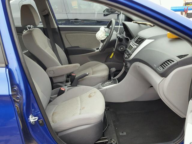 KMHCT4AE4DU349436 - 2013 HYUNDAI ACCENT GLS BLUE photo 5