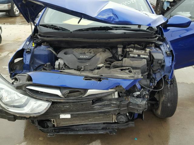 KMHCT4AE4DU349436 - 2013 HYUNDAI ACCENT GLS BLUE photo 7