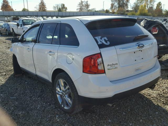 2FMDK3KC9DBC84992 - 2013 FORD EDGE LIMIT WHITE photo 3