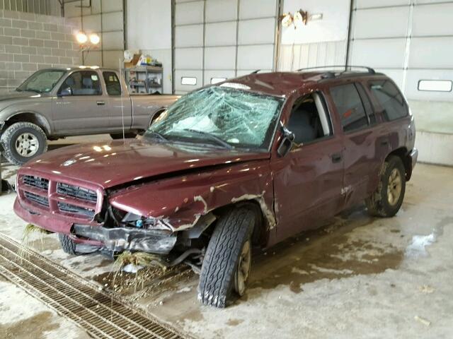 1D4HR38NX3F501850 - 2003 DODGE DURANGO SP RED photo 2