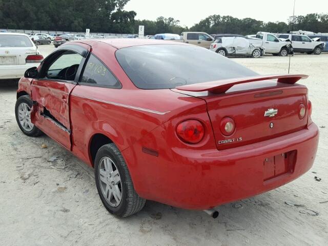 1G1AK15F677206192 - 2007 CHEVROLET COBALT LS RED photo 3