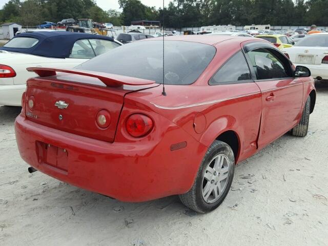 1G1AK15F677206192 - 2007 CHEVROLET COBALT LS RED photo 4