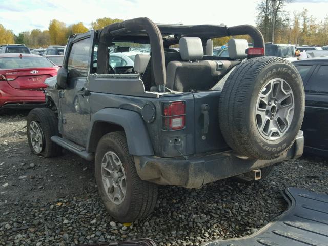 1J4FA24187L226943 - 2007 JEEP WRANGLER X GRAY photo 3