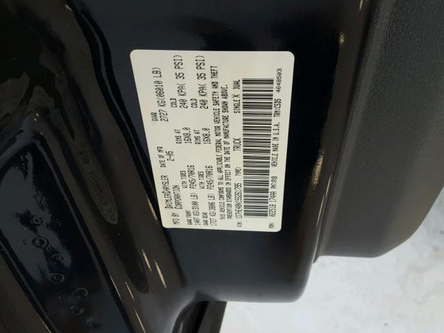 1D7HE48N15S261795 - 2005 DODGE DAKOTA QUA BLACK photo 10