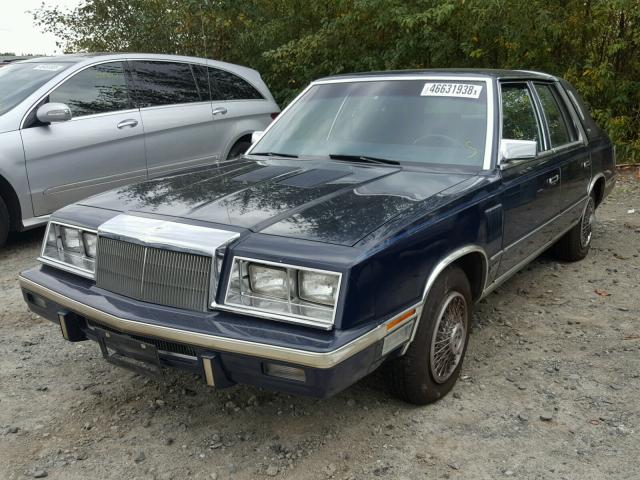 1C3BT56E2FC239108 - 1985 CHRYSLER NEW YORKER BLUE photo 2