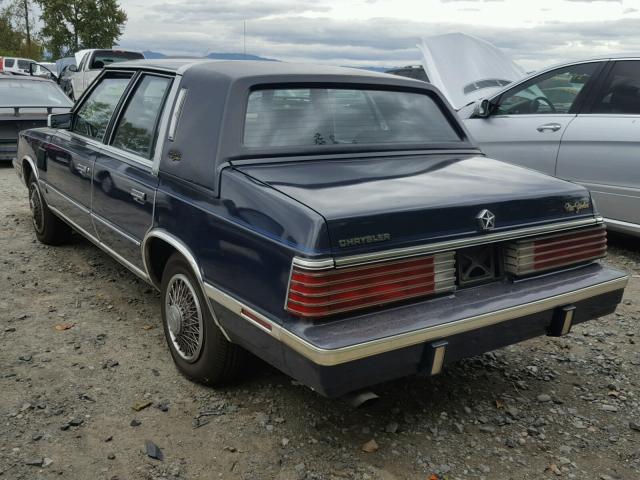 1C3BT56E2FC239108 - 1985 CHRYSLER NEW YORKER BLUE photo 3