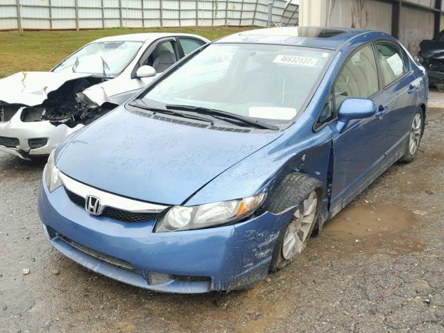 2HGFA16829H524190 - 2009 HONDA CIVIC BLUE photo 2