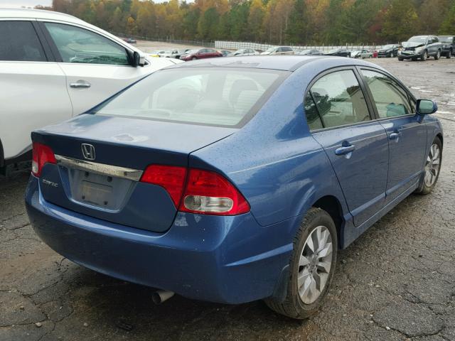 2HGFA16829H524190 - 2009 HONDA CIVIC BLUE photo 4